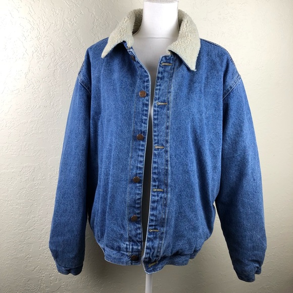 Vintage Other - Vintage Denim Sherpa Jacket Size XL